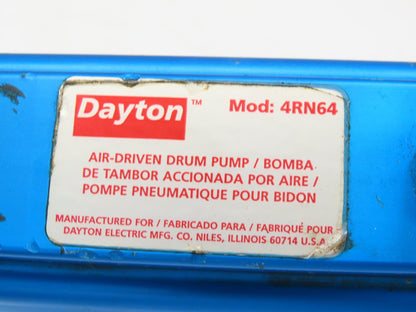 Dayton 4RN64 Pneumatic Air Driven Drum Pump