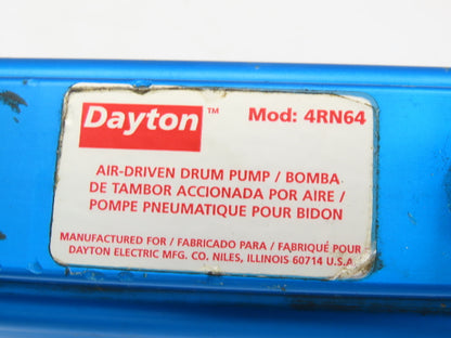 Dayton 4RN64 Pneumatic Air Driven Drum Pump