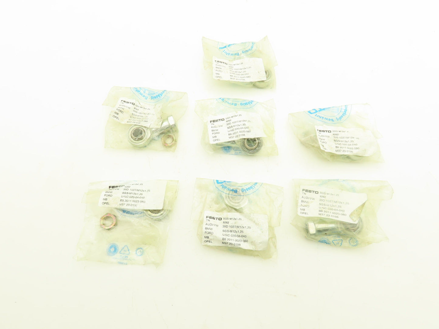 Festo SGS-M12X1.25 Spherical Rod-End Bearing 13mm Bore M12X1.25 Female Lot of 7