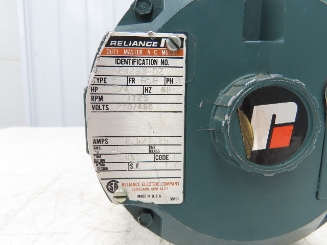Reliance 10205120-EZ Master XL Gearmotor 10:1 -173rpm 3/4Hp 230/460V 3PH R56