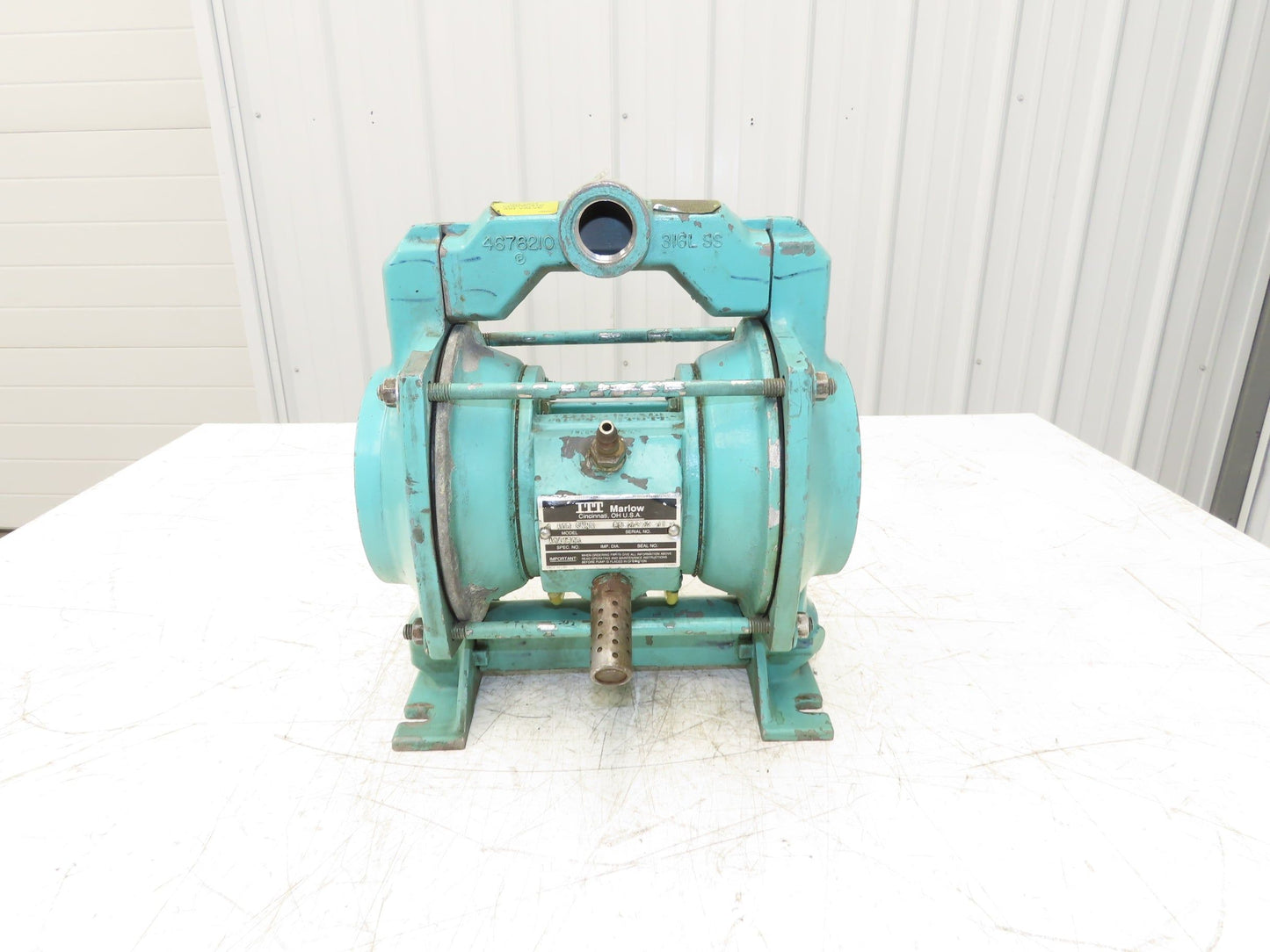 ITT 1A0D SNNN Air Operated Pneumatic Diaphragm Pump 1"NPT 316 Stainless 125psi