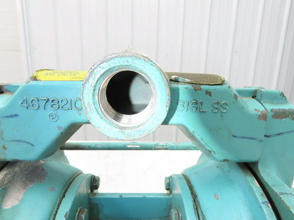 ITT 1A0D SNNN Air Operated Pneumatic Diaphragm Pump 1"NPT 316 Stainless 125psi