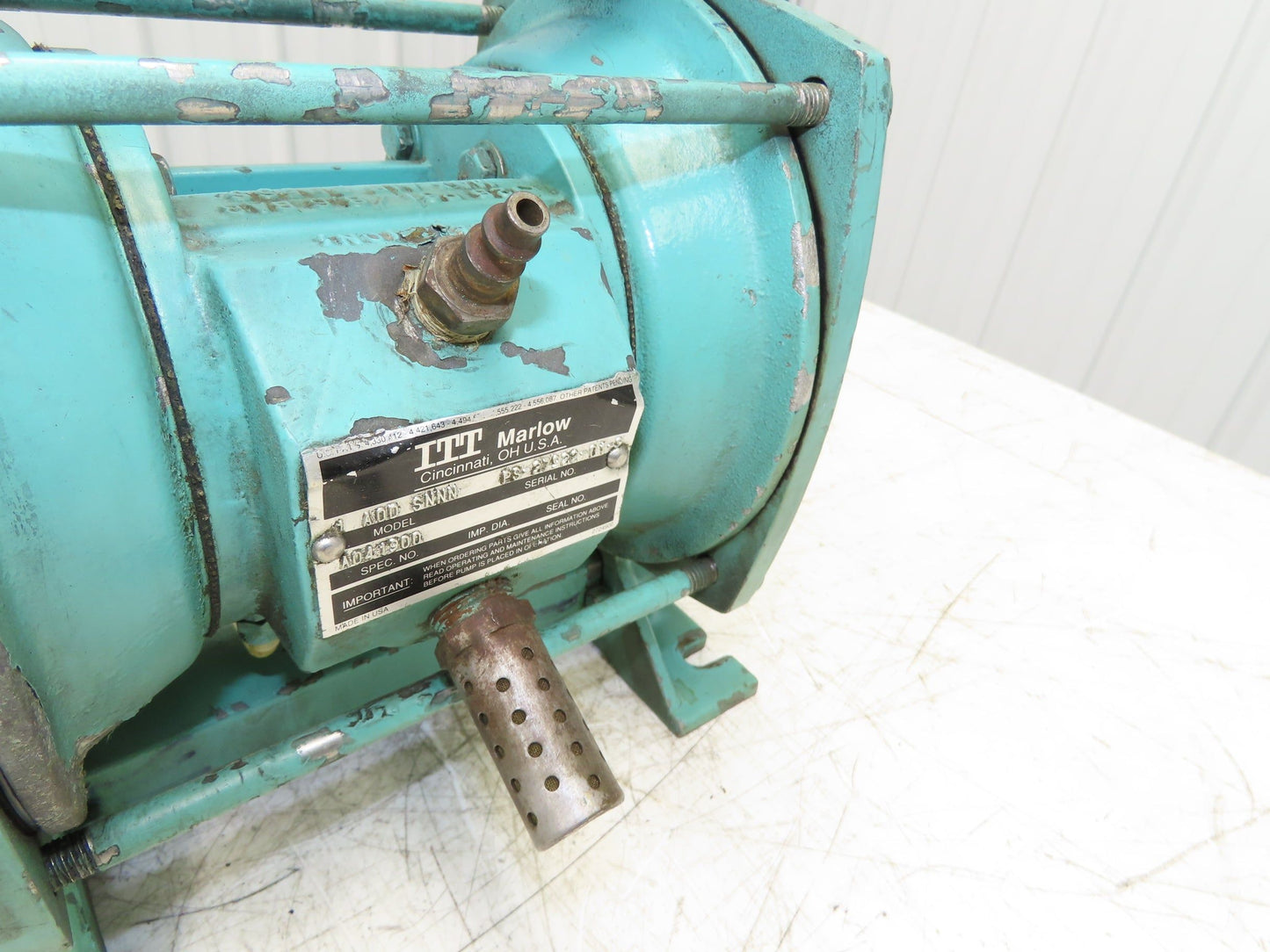 ITT 1A0D SNNN Air Operated Pneumatic Diaphragm Pump 1"NPT 316 Stainless 125psi