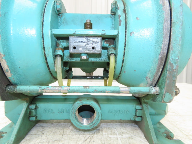 ITT 1A0D SNNN Air Operated Pneumatic Diaphragm Pump 1"NPT 316 Stainless 125psi