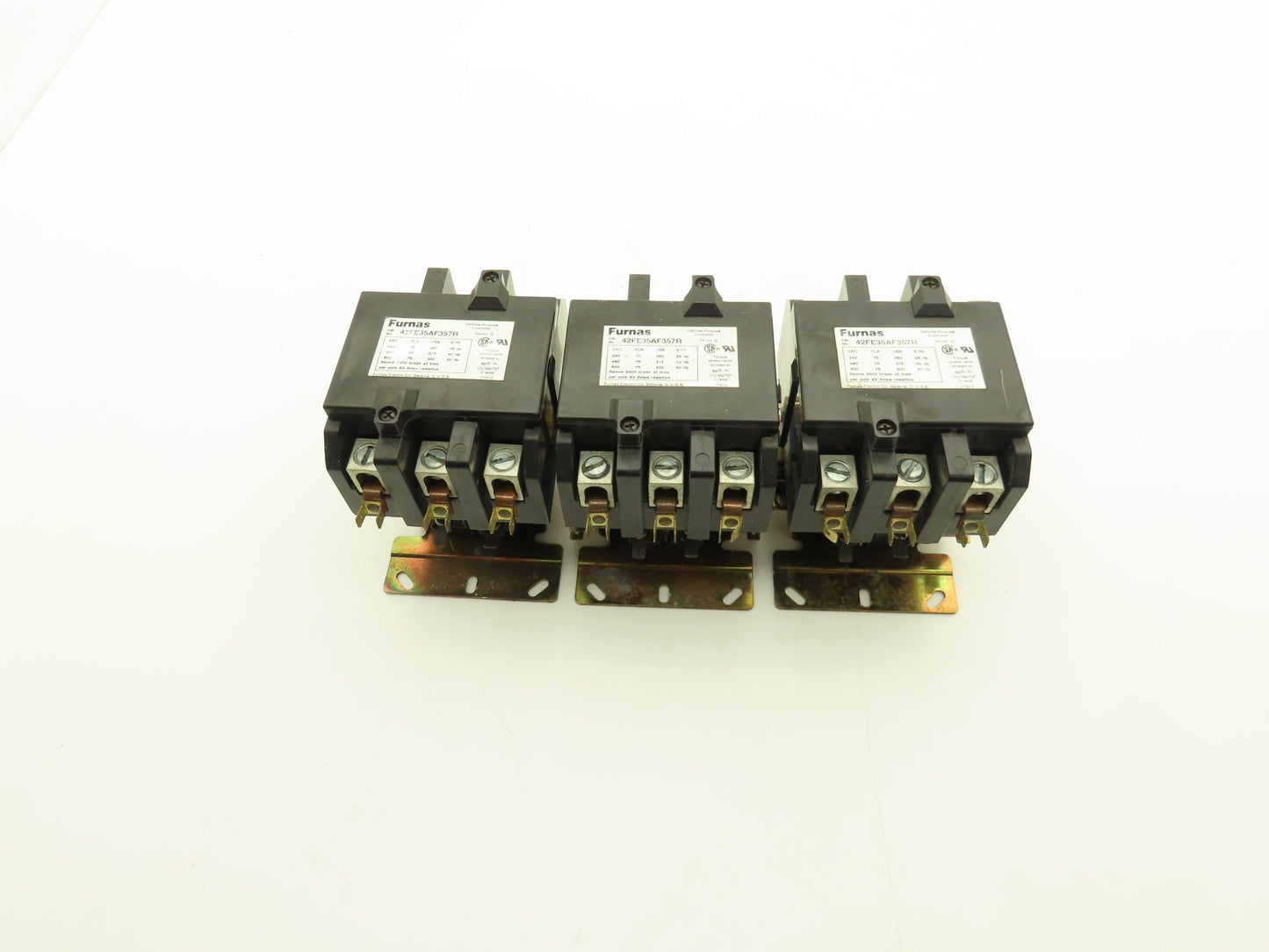 Furnas 42FE35AF357R Motor Starter Contactor 75A 600V 40Hp 120V Coil Lot of 3