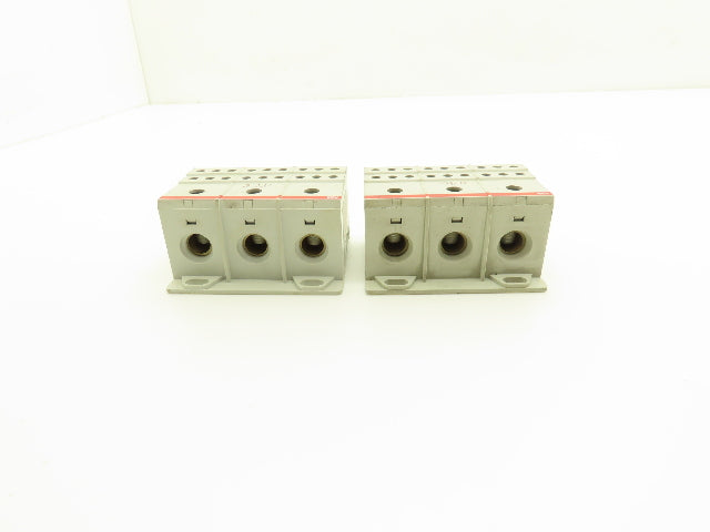 Entrelec BRT 115 Connector Block 600V 115A 3-Pole 8-2AWG In 14-4AWG Out Lot of 2