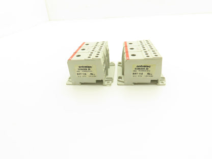 Entrelec BRT 115 Connector Block 600V 115A 3-Pole 8-2AWG In 14-4AWG Out Lot of 2