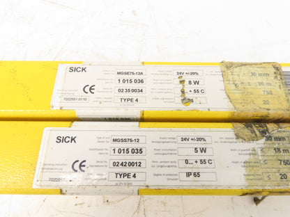 Sick MGSE75-12A|MGSS75-12 Safety Light Curtain Emitter/Receiver Set 750mm 20ms