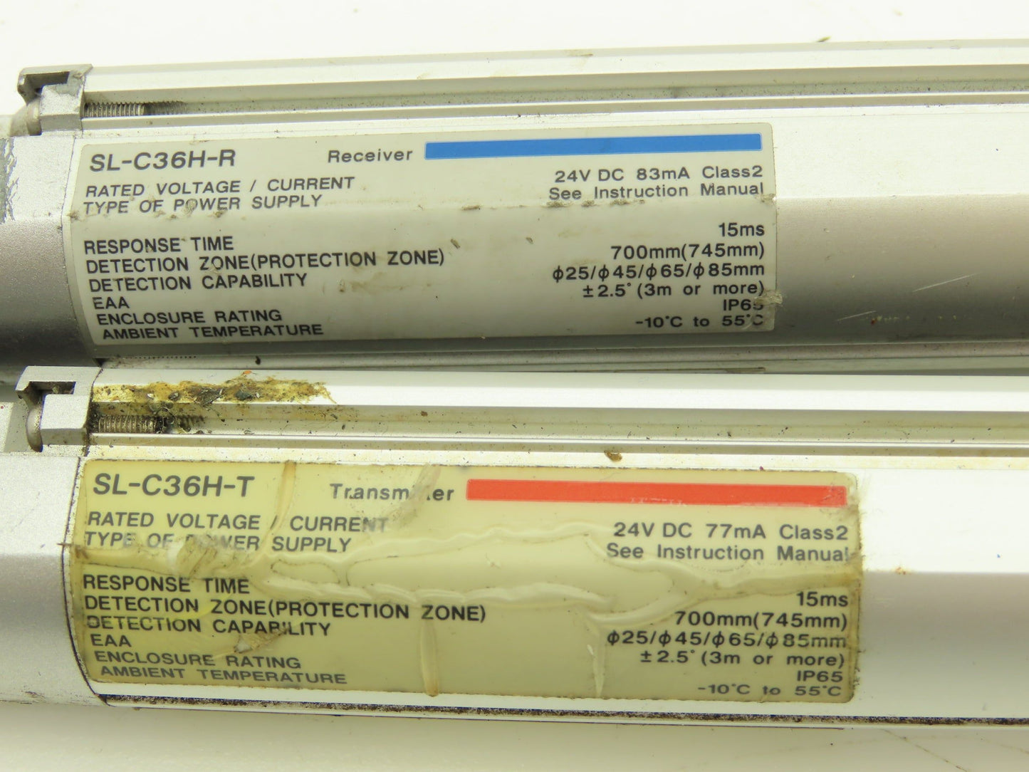 Keyence SL-C36H-R | SL-C36H-T Light Curtain Transmitter Receiver Set 700mm 24VDC
