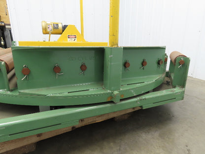 48" Pallet Rotator Transfer Conveyor 360° Swivel Turntable 3.5" Powered Roller