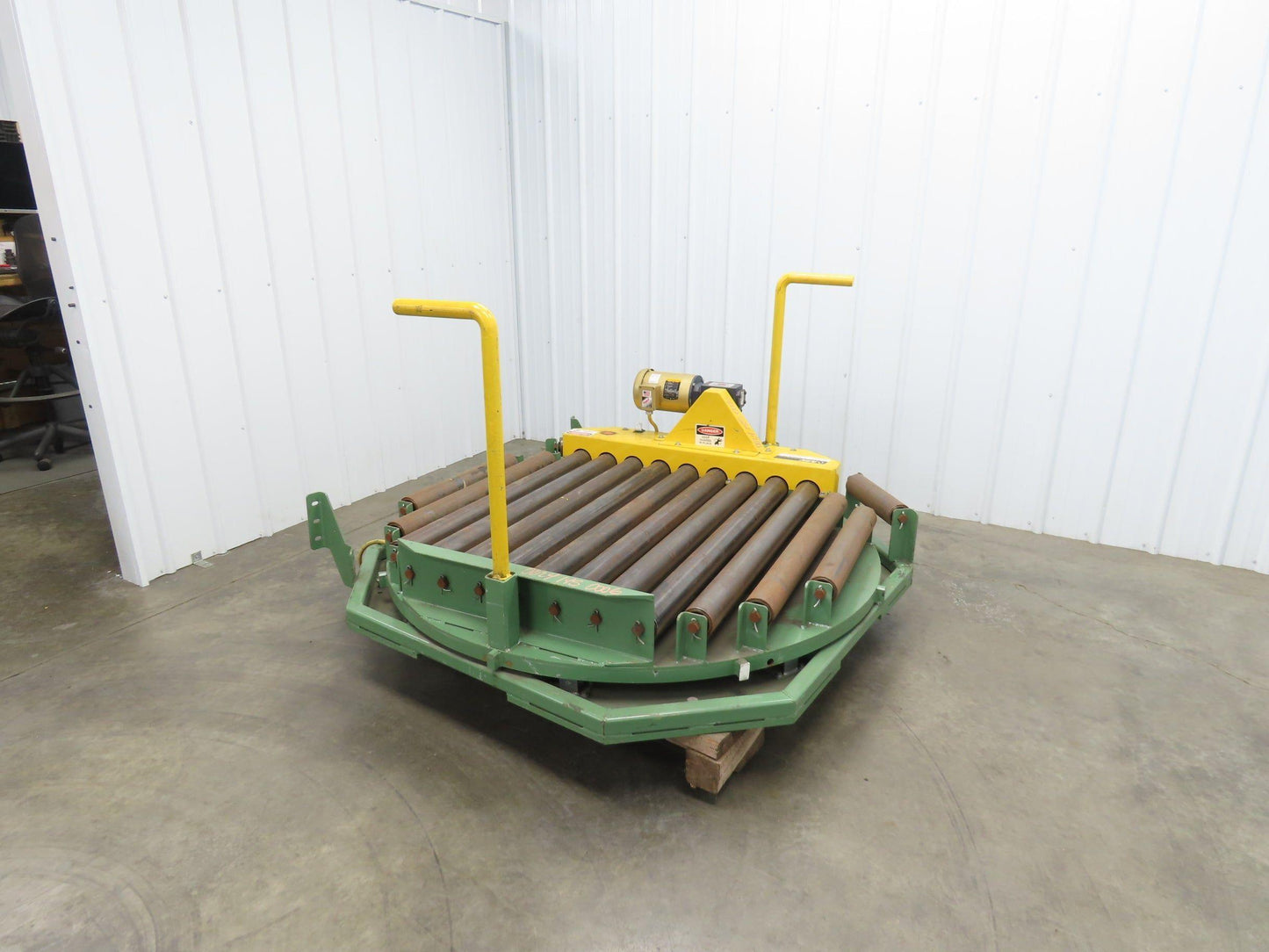 48" Pallet Rotator Transfer Conveyor 360° Swivel Turntable 3.5" Powered Roller
