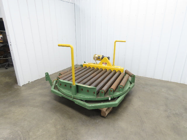 48" Pallet Rotator Transfer Conveyor 360° Swivel Turntable 3.5" Powered Roller