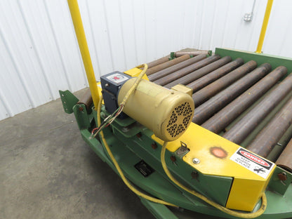 48" Pallet Rotator Transfer Conveyor 360° Swivel Turntable 3.5" Powered Roller