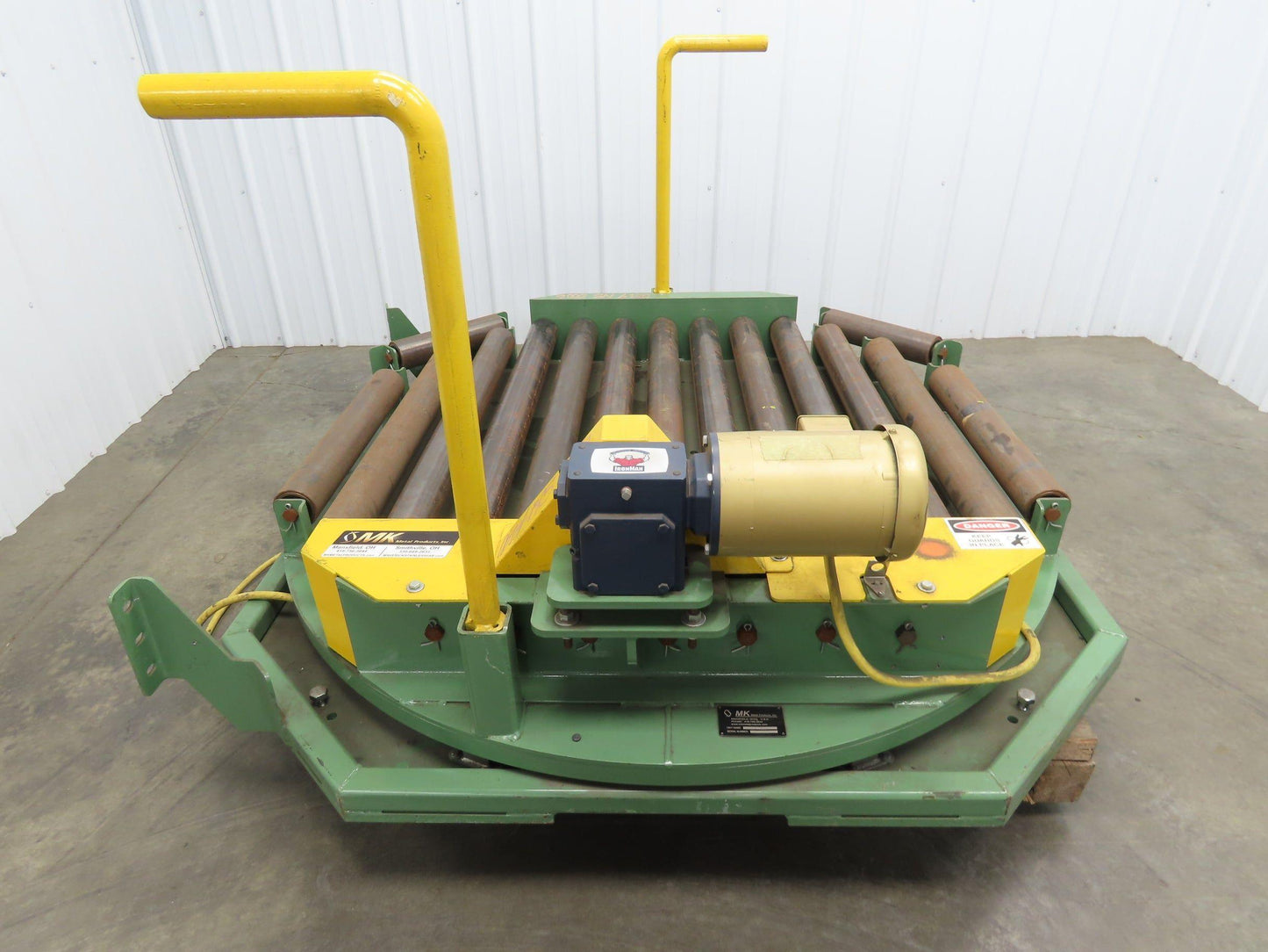 48" Pallet Rotator Transfer Conveyor 360° Swivel Turntable 3.5" Powered Roller