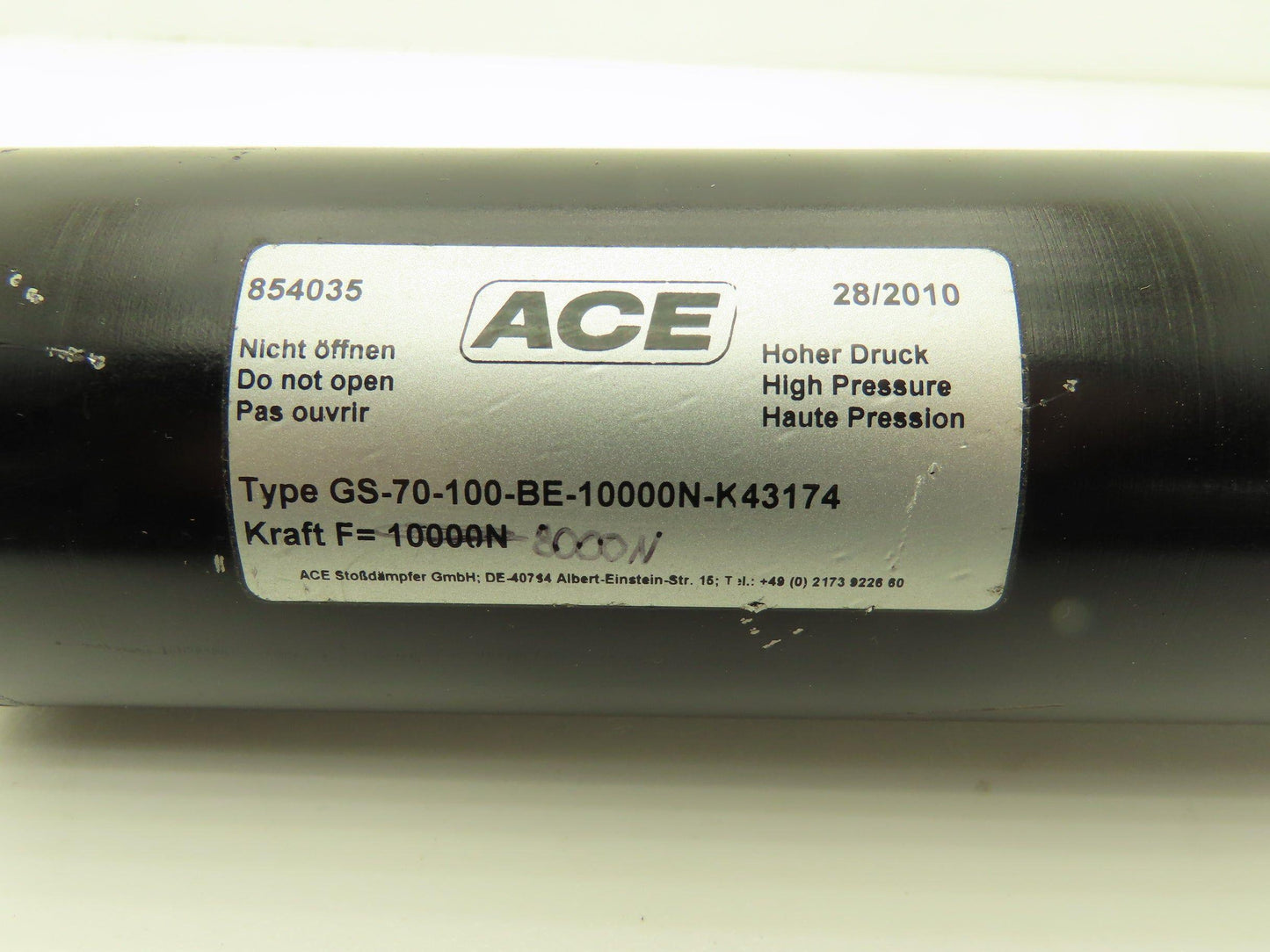 ACE Gas Spring 10000N Strut 100mm Stroke Shock M24-2.0 Read Description