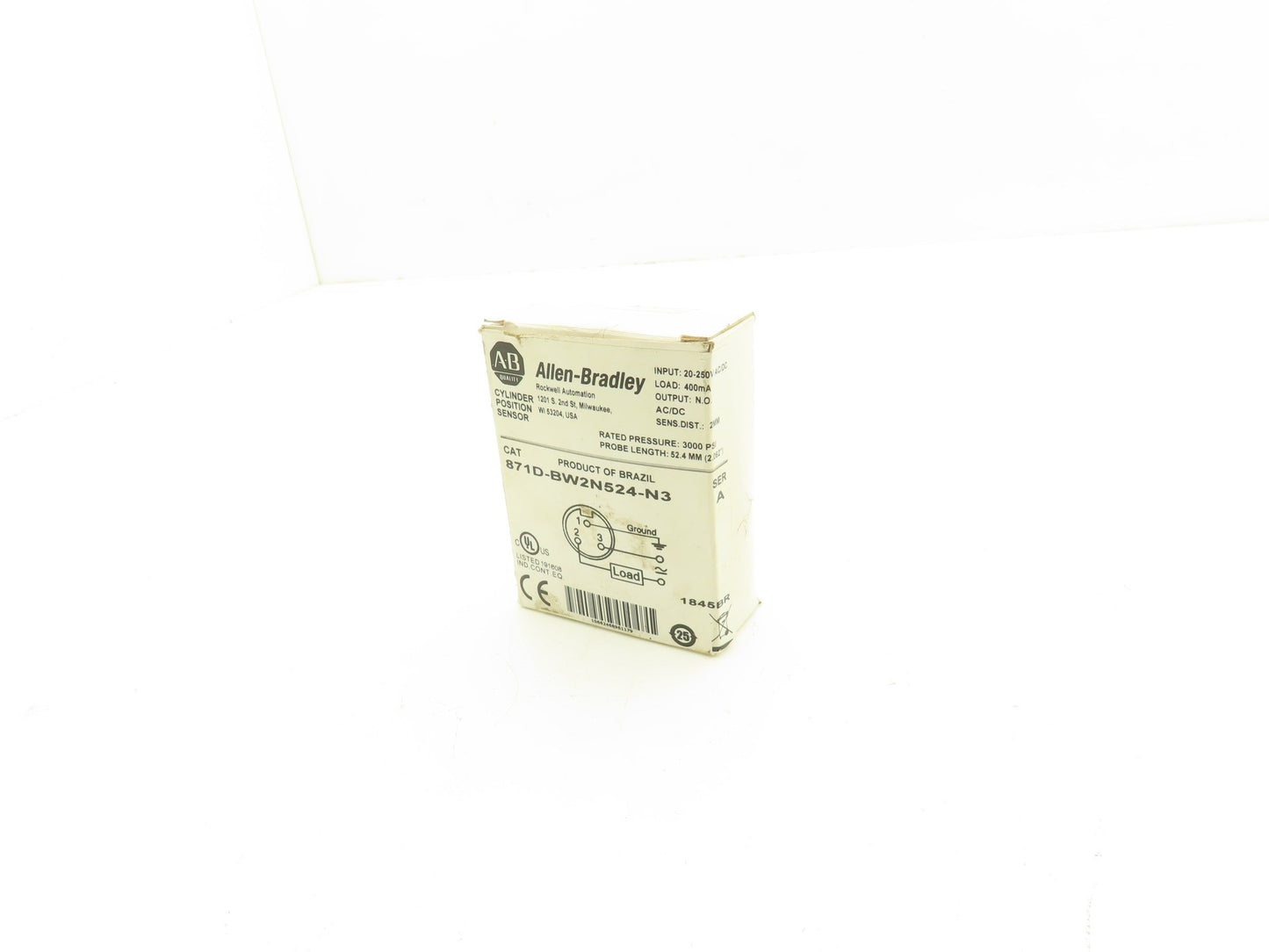 Allen-Bradley 871D-BW2N524-N3 Cylinder Position Sensor 3000PSI SER A 250V AC/DC