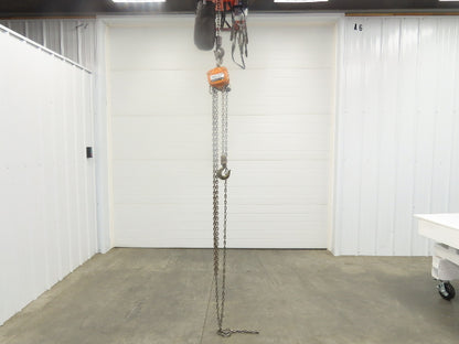 Ingersoll Rand VL2-010 1 Ton 2000Lb Manual Chain Fall Hoist 11' Lift Hook Mount