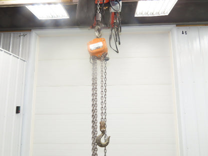 Ingersoll Rand VL2-010 1 Ton 2000Lb Manual Chain Fall Hoist 11' Lift Hook Mount