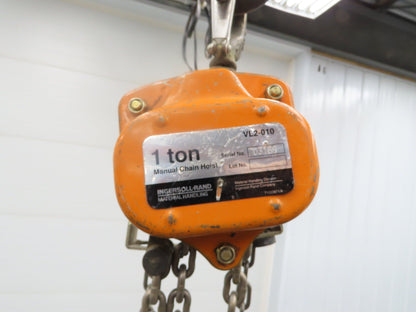 Ingersoll Rand VL2-010 1 Ton 2000Lb Manual Chain Fall Hoist 11' Lift Hook Mount
