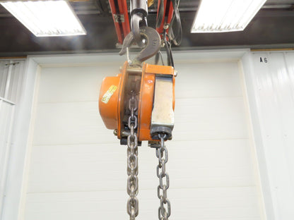 Ingersoll Rand VL2-010 1 Ton 2000Lb Manual Chain Fall Hoist 11' Lift Hook Mount