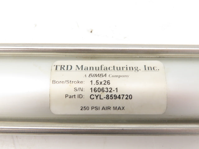 TRD Manufacturing CYL-8594720 Pneumatic Air Cylinder 1.5" Bore 26" Stroke