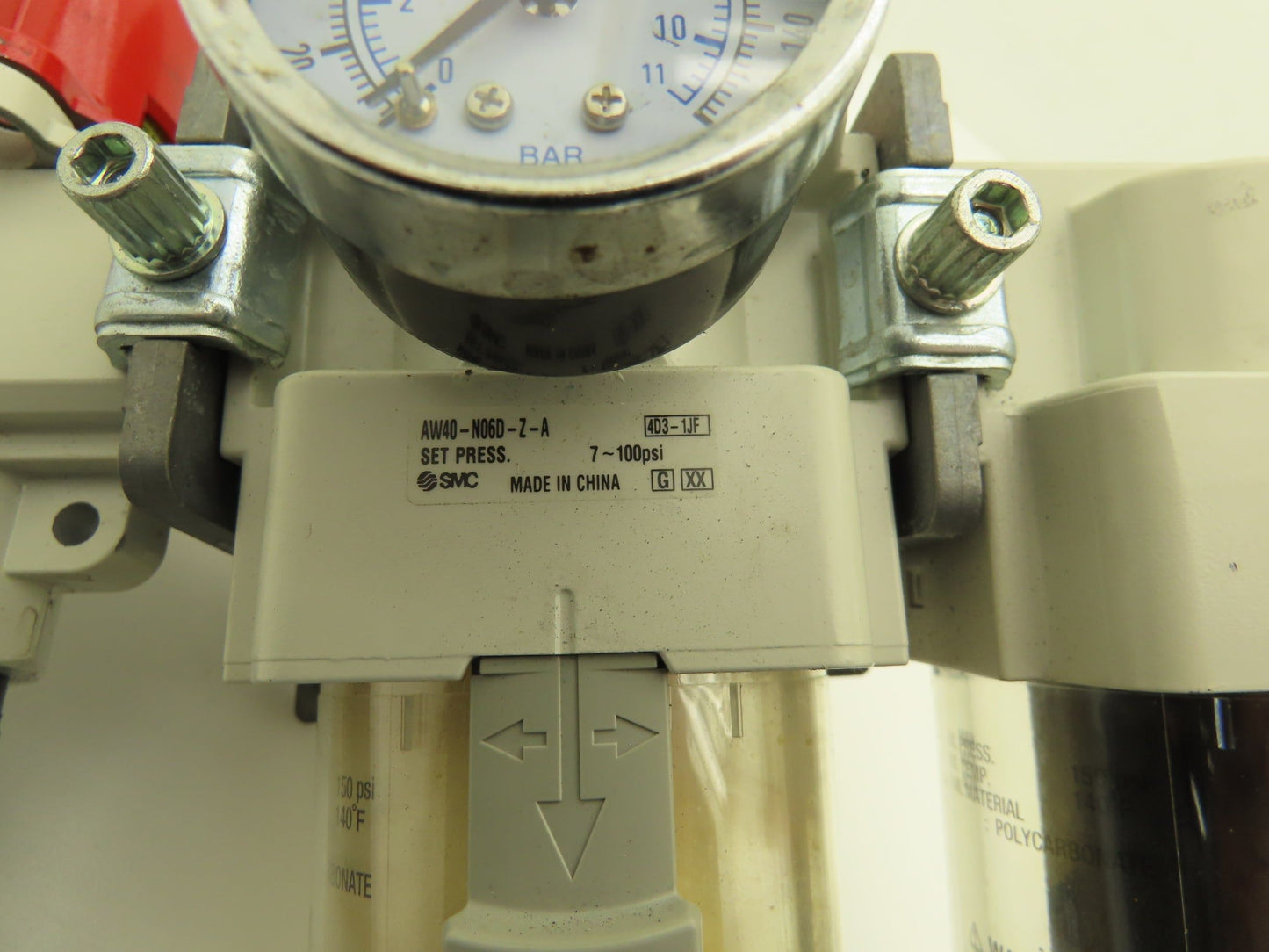 SMC VHS40-N06B-Z Air Filter Regulator Lubricator Assembly 3/4" NPT 100 psi