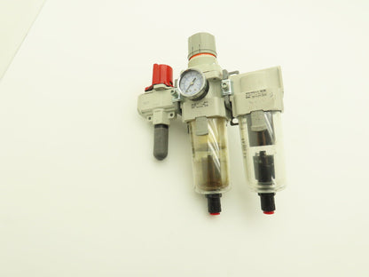 SMC VHS40-N06B-Z Air Filter Regulator Lubricator Assembly 3/4" NPT 100 psi