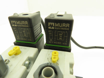 Aventics V740 2-Station Solenoid Valve Assembly 150psi 24V AC/DC 4A