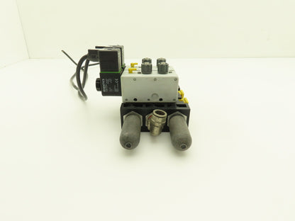 Aventics V740 2-Station Solenoid Valve Assembly 150psi 24V AC/DC 4A