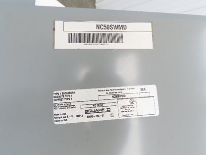 Square D NC50SWMD Panelboard enclosure cover NQ/NF Type 1 20" W x 50" H