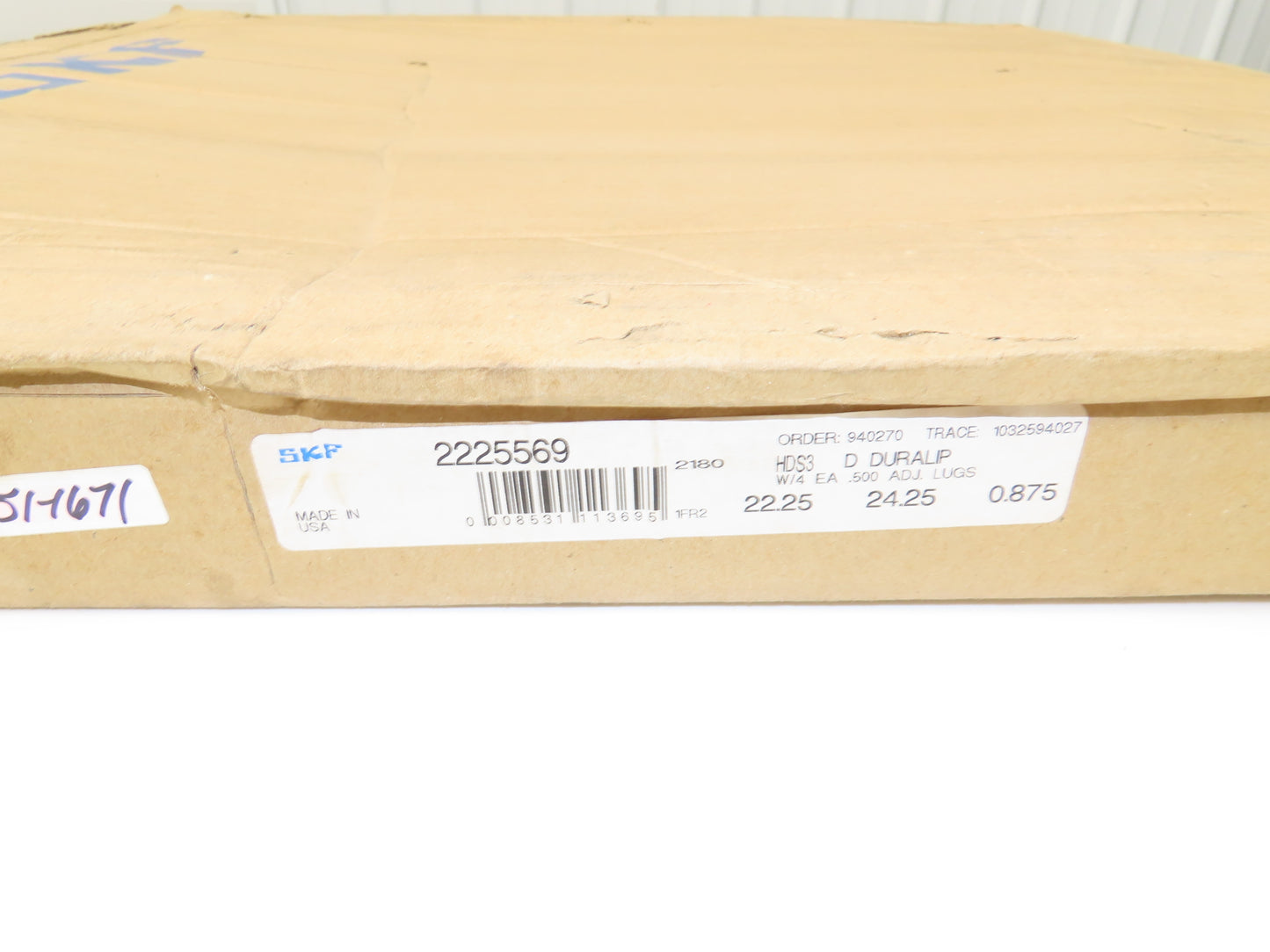 SKF 2225569 Single Lip Oil Seal ID 22.25" OD 24.25" Thickness 0.875" Nitrile