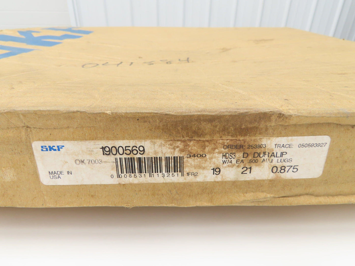 SKF 1900569 Single Lip Oil Seal ID 19" OD 21" Thickness 0.875" Nitrile