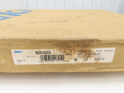 SKF 1900569 Single Lip Oil Seal ID 19" OD 21" Thickness 0.875" Nitrile