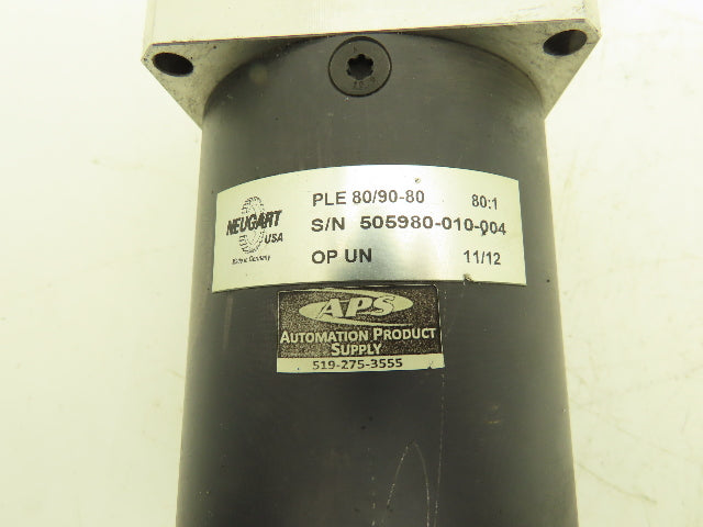 Neugart PLE 80/90-80 Inline Gearbox 80:1 14mm In 20mm Out