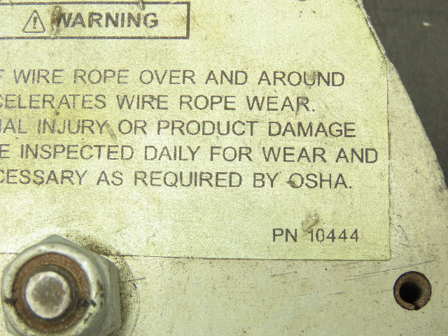 Zimmerman Ingersoll Rand 10444 Air Balancer Load Block Single Pulley Sheave