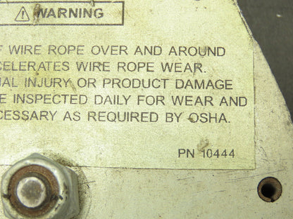 Zimmerman Ingersoll Rand 10444 Air Balancer Load Block Single Pulley Sheave