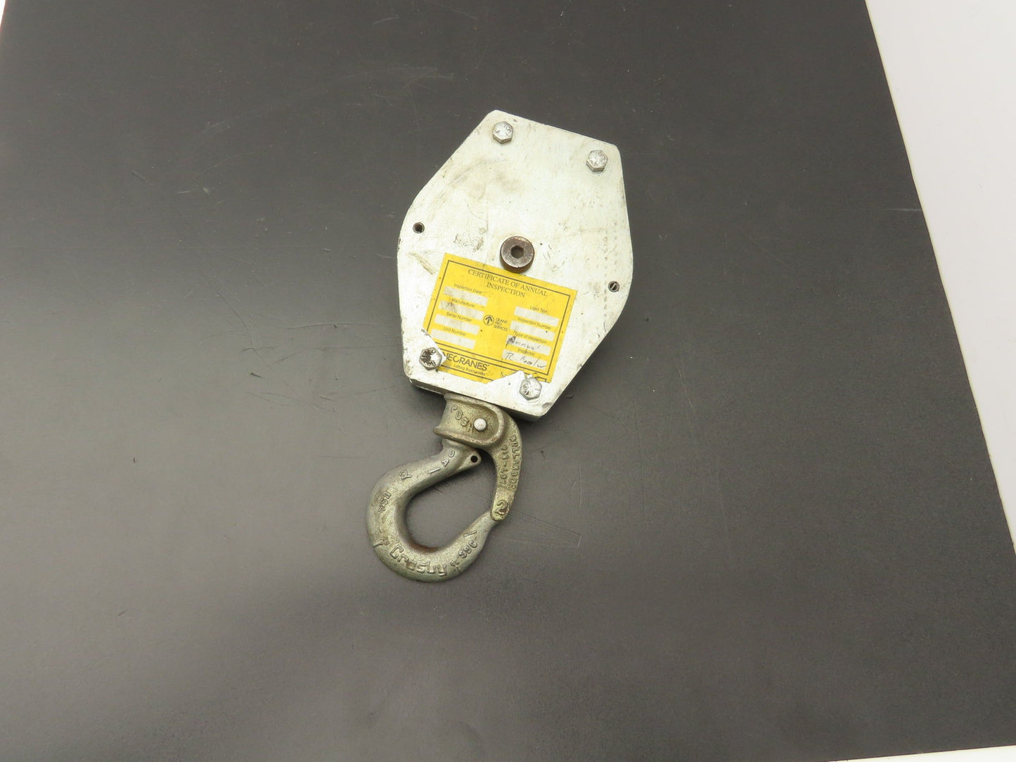 Zimmerman Ingersoll Rand 10444 Air Balancer Load Block Single Pulley Sheave