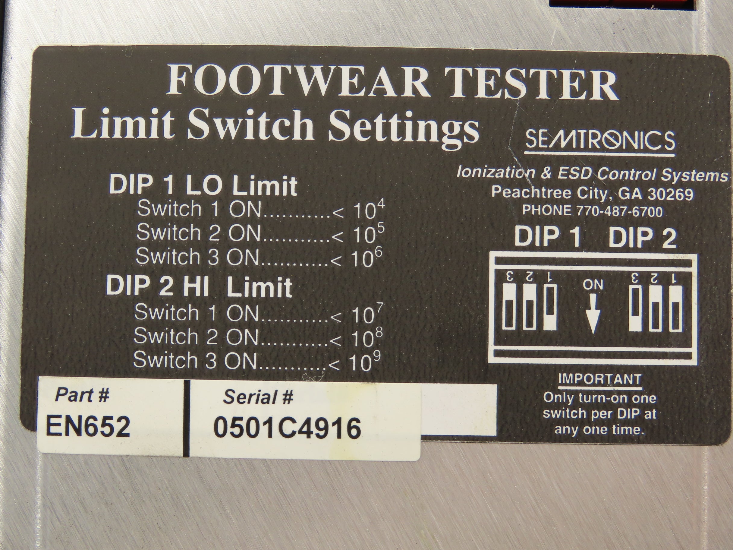 Semtronics EN652 Footwear Tester II Electrostatic Discharge Grounding ...