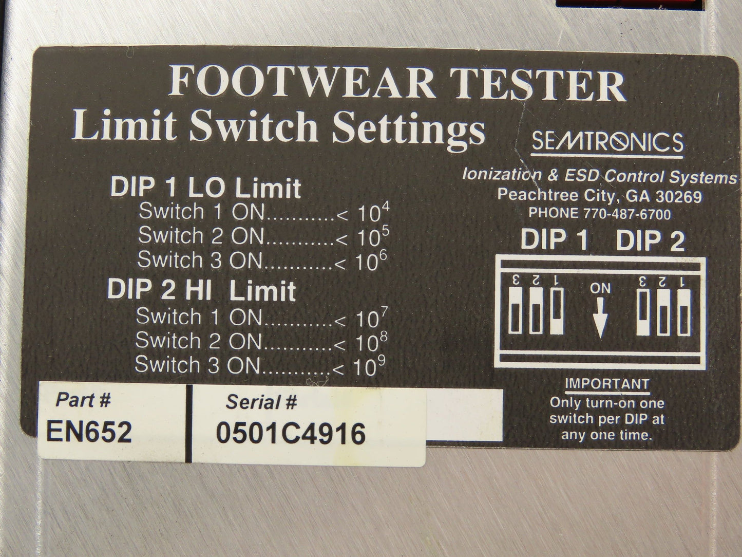 Semtronics EN652 Footwear Tester II Electrostatic Discharge Grounding Safety