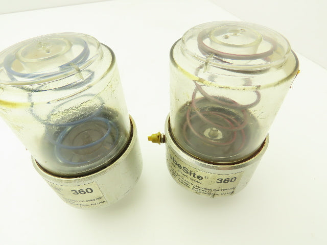 Lubesite 360 Automatic Grease Feeder 6oz Cup 3/8"npt  Lot of 2