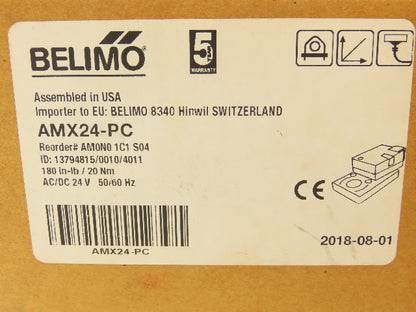 Belimo AMX24-PC HVAC Damper Actuator 180Nm 24V Non-Spring Return