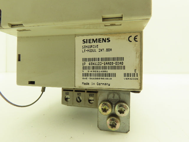 Siemens 6SN1123-1AA00-0DA0 Simodrive Power Supply LT-Module 80A Ver E