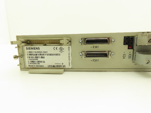 Siemens 6SN1118-0DG21-0AA1 Simodrive Servo Control Module PLC 2 Axis Ver D