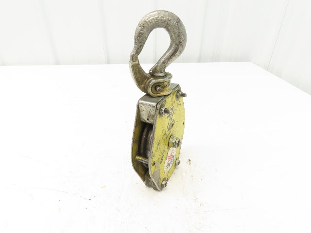 Zimmerman Ingersoll Rand Air Balancer Load Block Single Pulley Sheave Yellow