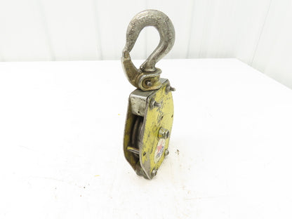 Zimmerman Ingersoll Rand Air Balancer Load Block Single Pulley Sheave Yellow