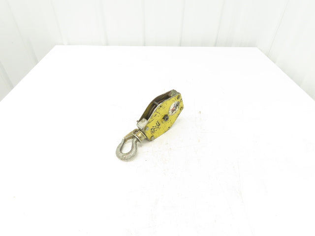 Zimmerman Ingersoll Rand Air Balancer Load Block Single Pulley Sheave Yellow