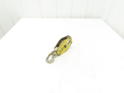 Zimmerman Ingersoll Rand Air Balancer Load Block Single Pulley Sheave Yellow