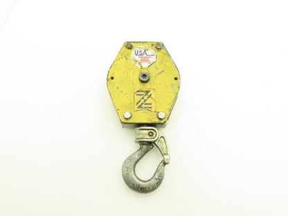 Zimmerman Ingersoll Rand Air Balancer Load Block Single Pulley Sheave Yellow