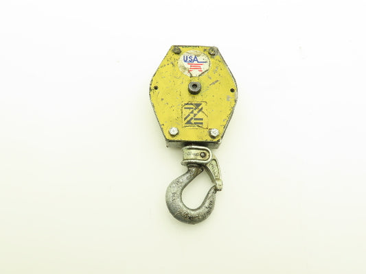 Zimmerman Ingersoll Rand Air Balancer Load Block Single Pulley Sheave Yellow
