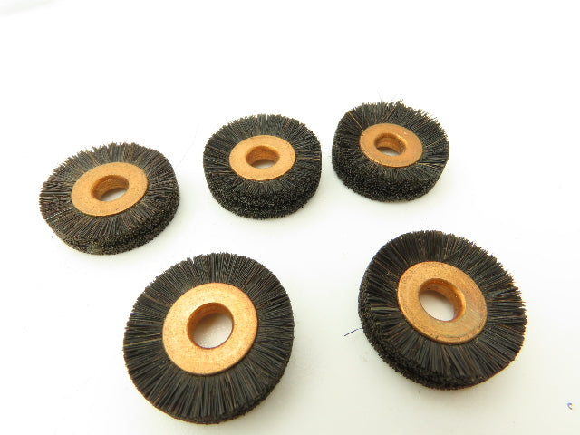 Horsehair Brush Polishing Wheel 1" Dia x 1/4" Bore Copper Center  Lot of 100